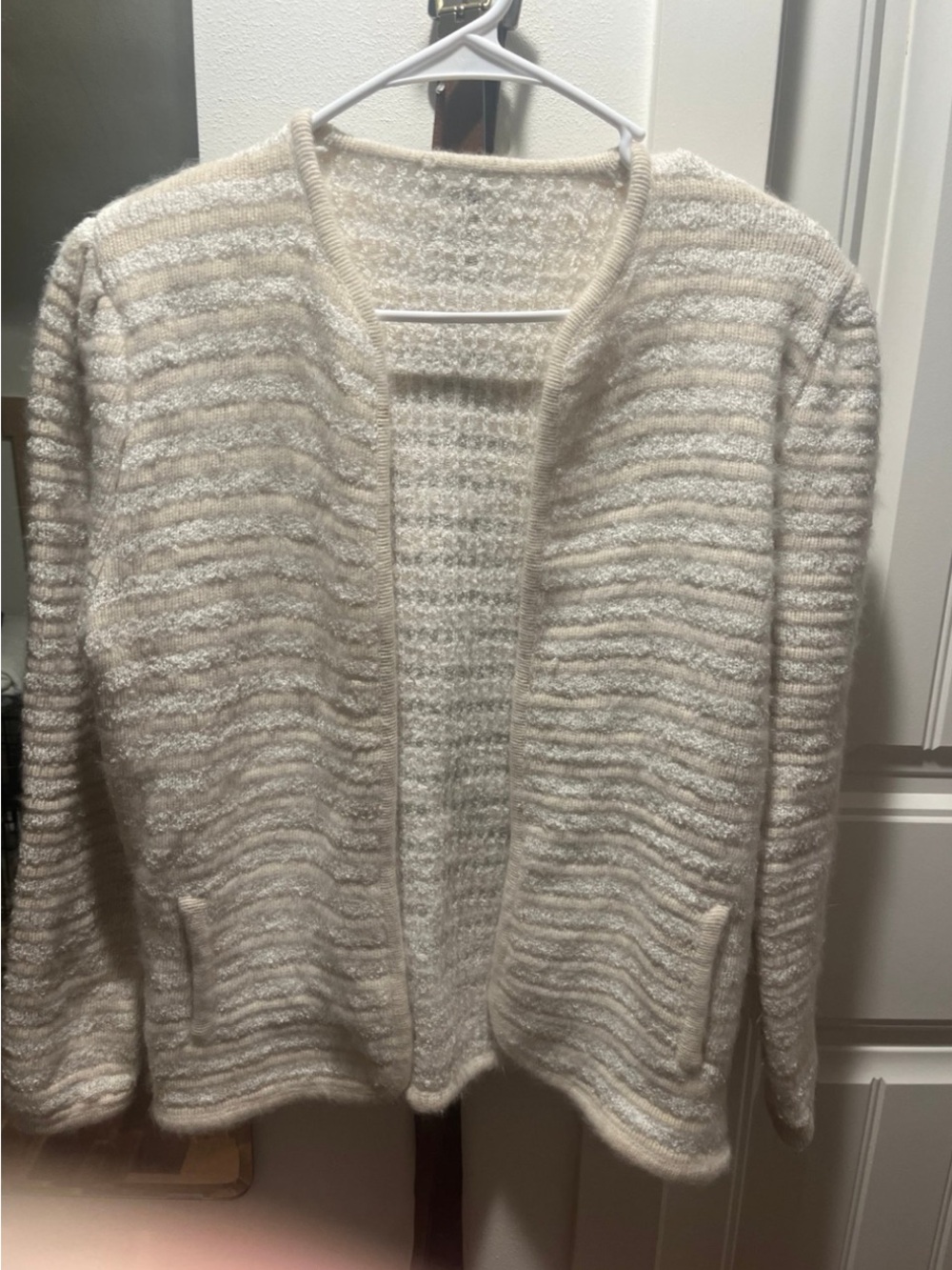 Cozy Open-Front Women's Cardigan Sweater - Cream